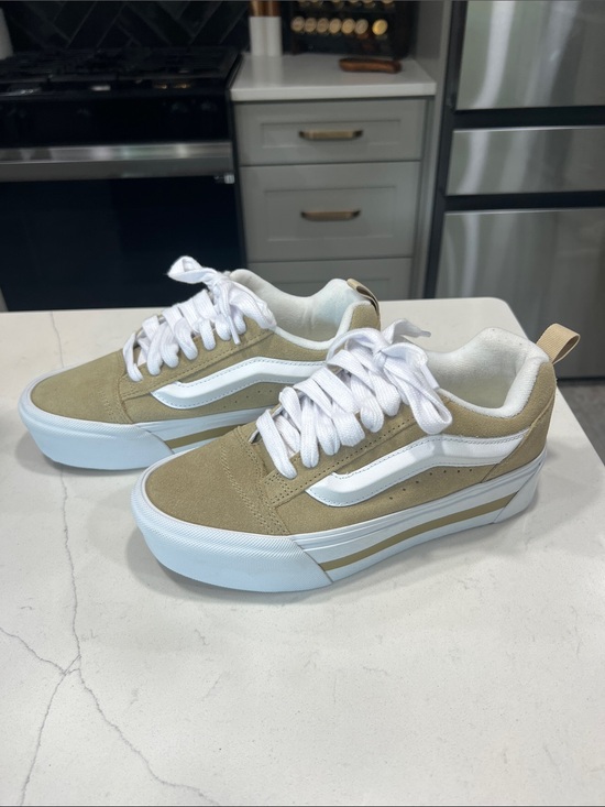 Vans Shoes - Vans Old Skool Platform Sneakers in Green and White